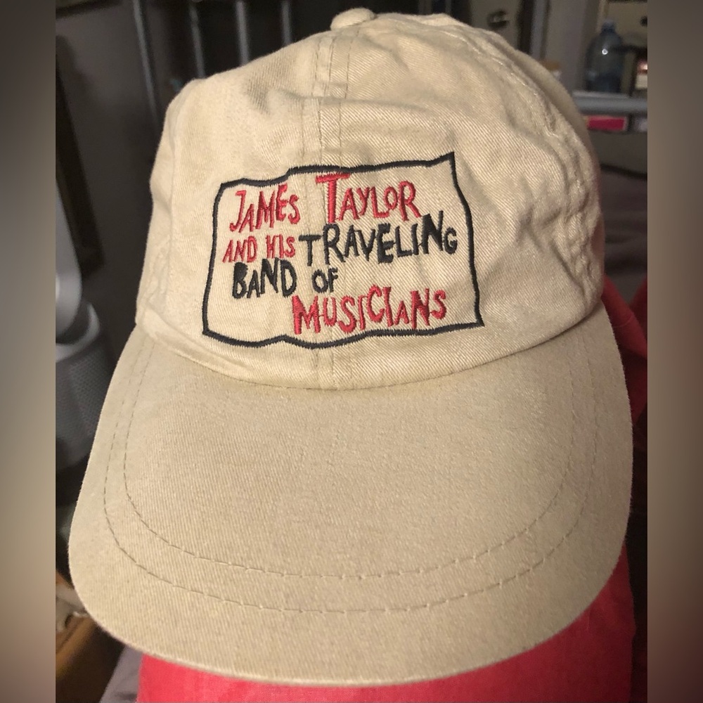 James Taylor & his Band of Traveling Musicians Hat Ball Cap khaki cotton embroid
